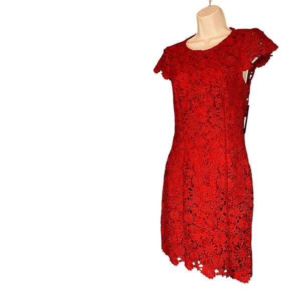 Lulus Romance Language Backless Lace Cocktail Party Dress Red XS NWT - Picture 5 of 11